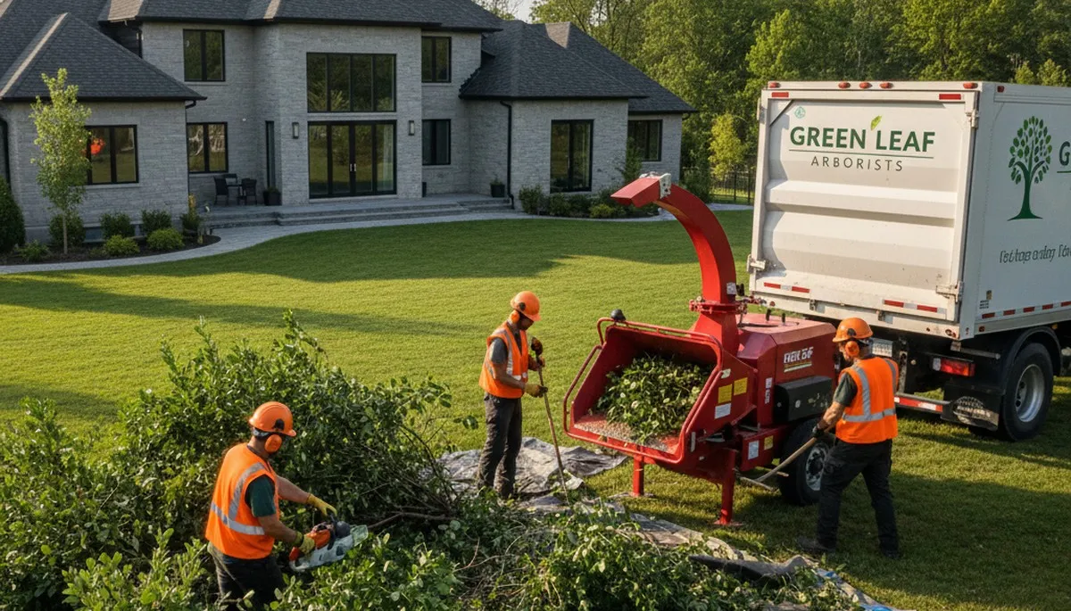 Professional shrub removal crew clearing overgrown yard in Cape Coral, FL